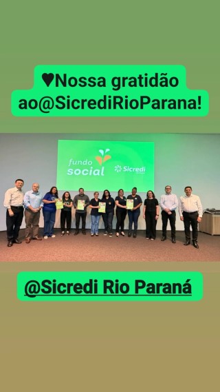 Gratidão ao SICREDIRIOPARANA!